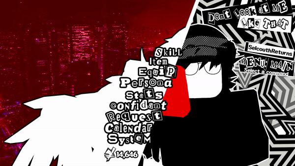 Persona 5 pause menu edit